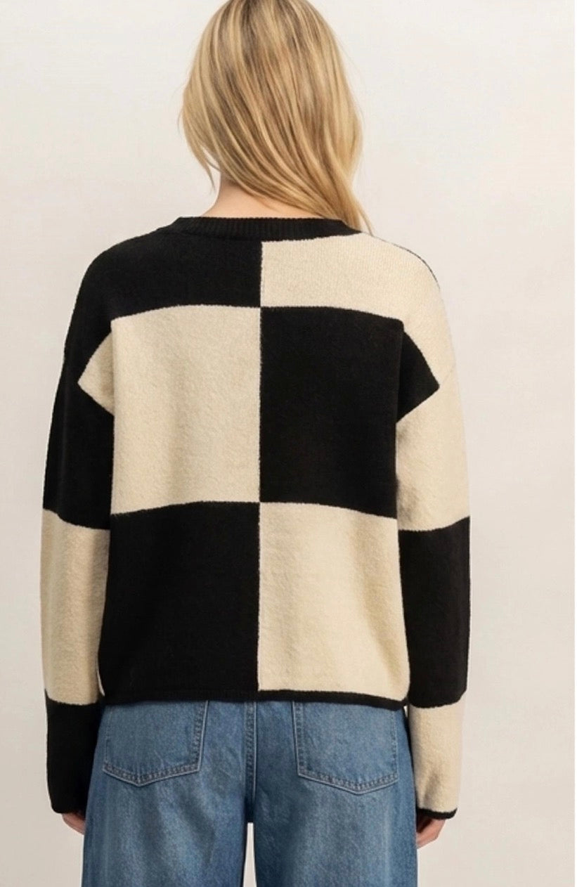 Checkmate B&W Sweater