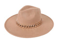Beige Chunky Chain Fedora