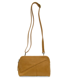 Mustard Gigi Crossbody with Woven Wristlet Strap