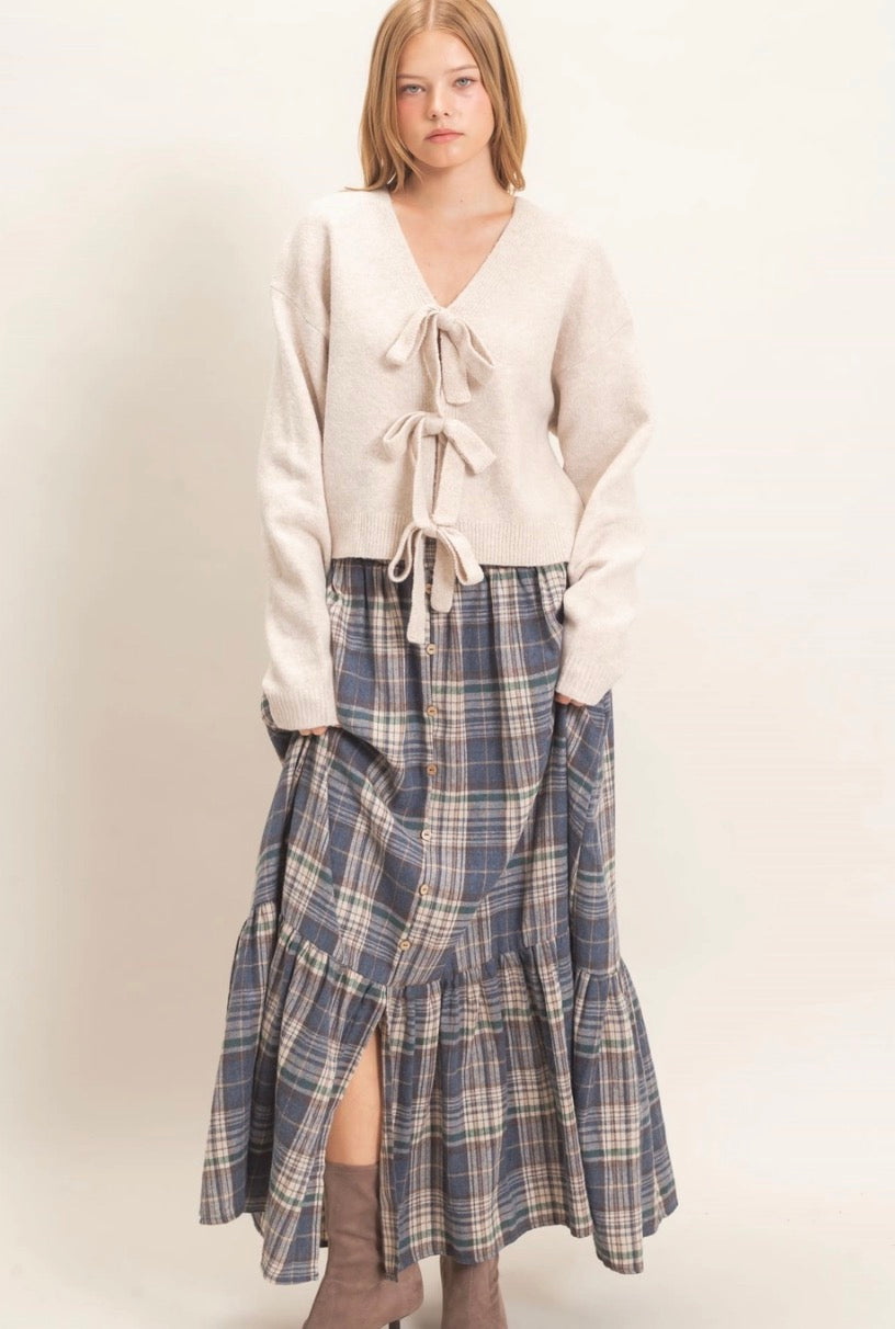 Two Way Tie Bow Detail Sweater
