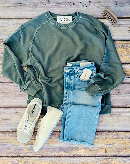 Ash Jade French Terry Pullover