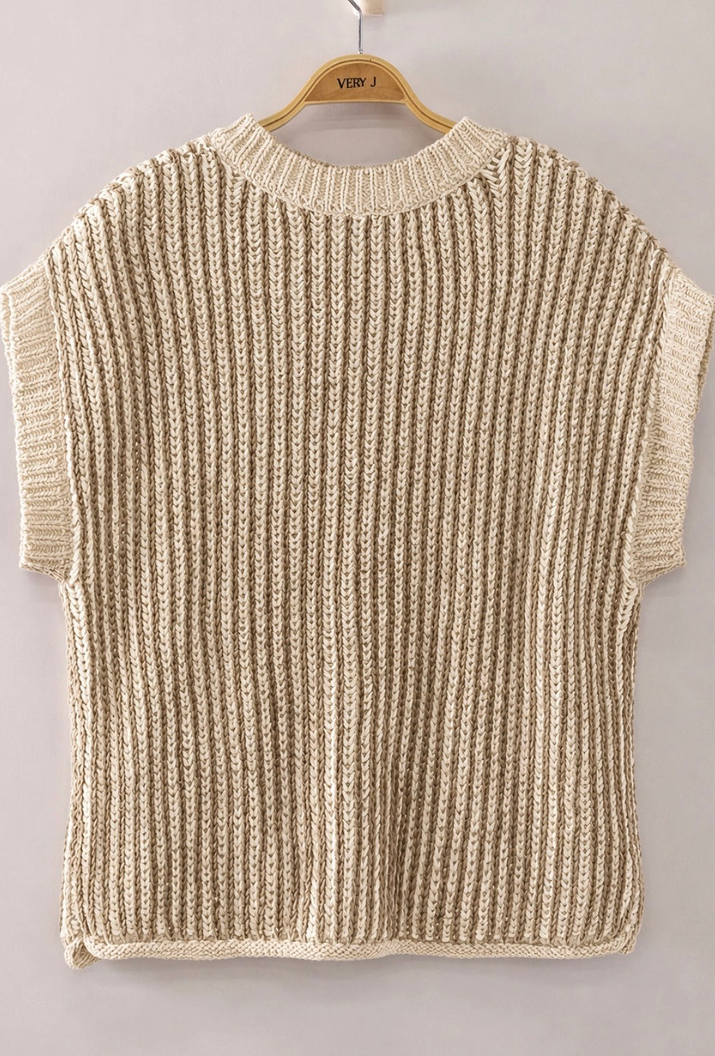 Cream/Taupe Sweater Vest