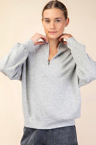 Modal Scuba Luxe HalfZip-Market Grey Boutique