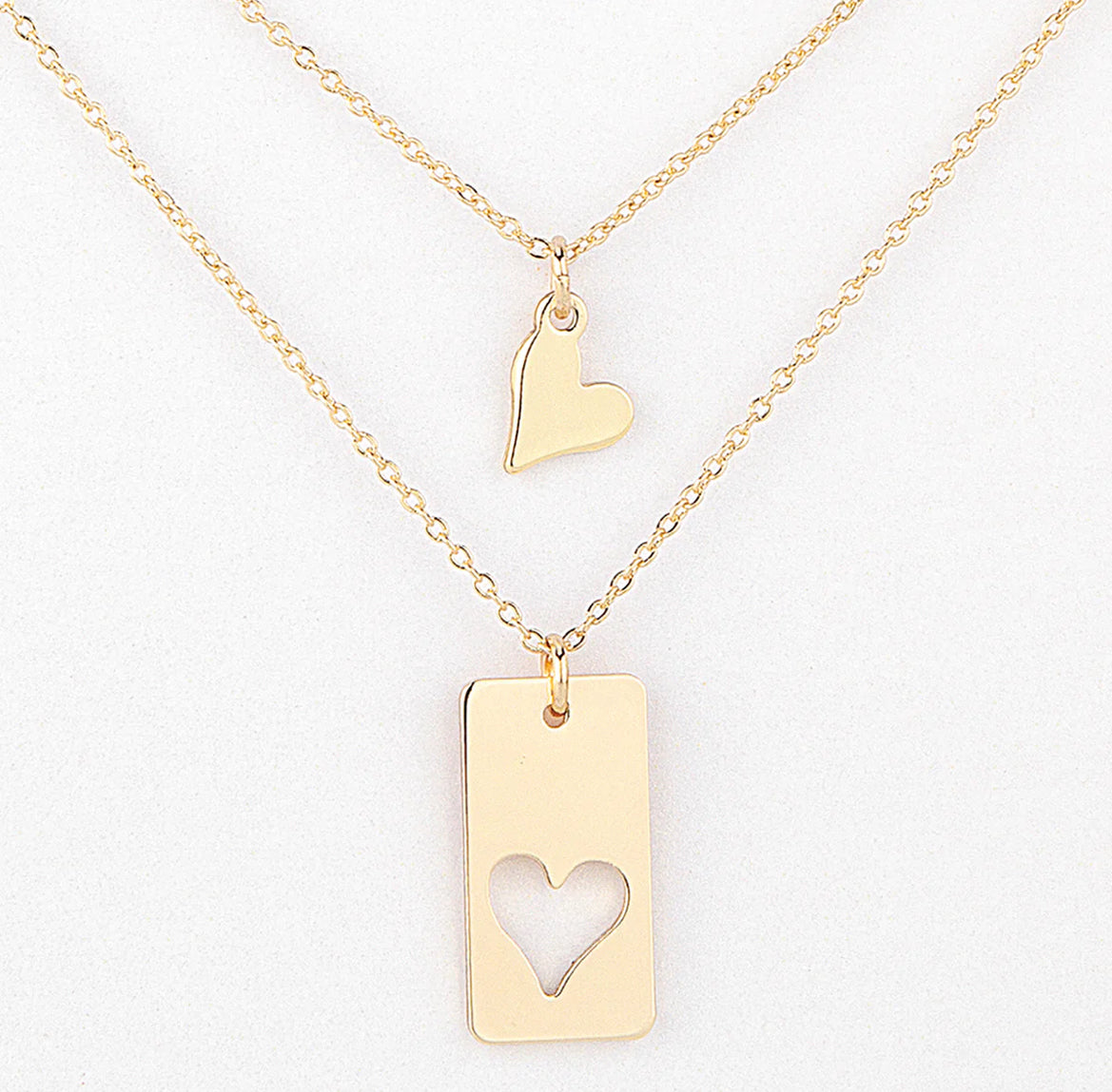 Friends Connected Heart Necklace Set-Market Grey Boutique