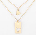 Friends Connected Heart Necklace Set-Market Grey Boutique