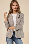 Heathered Toffee Knit Blazer