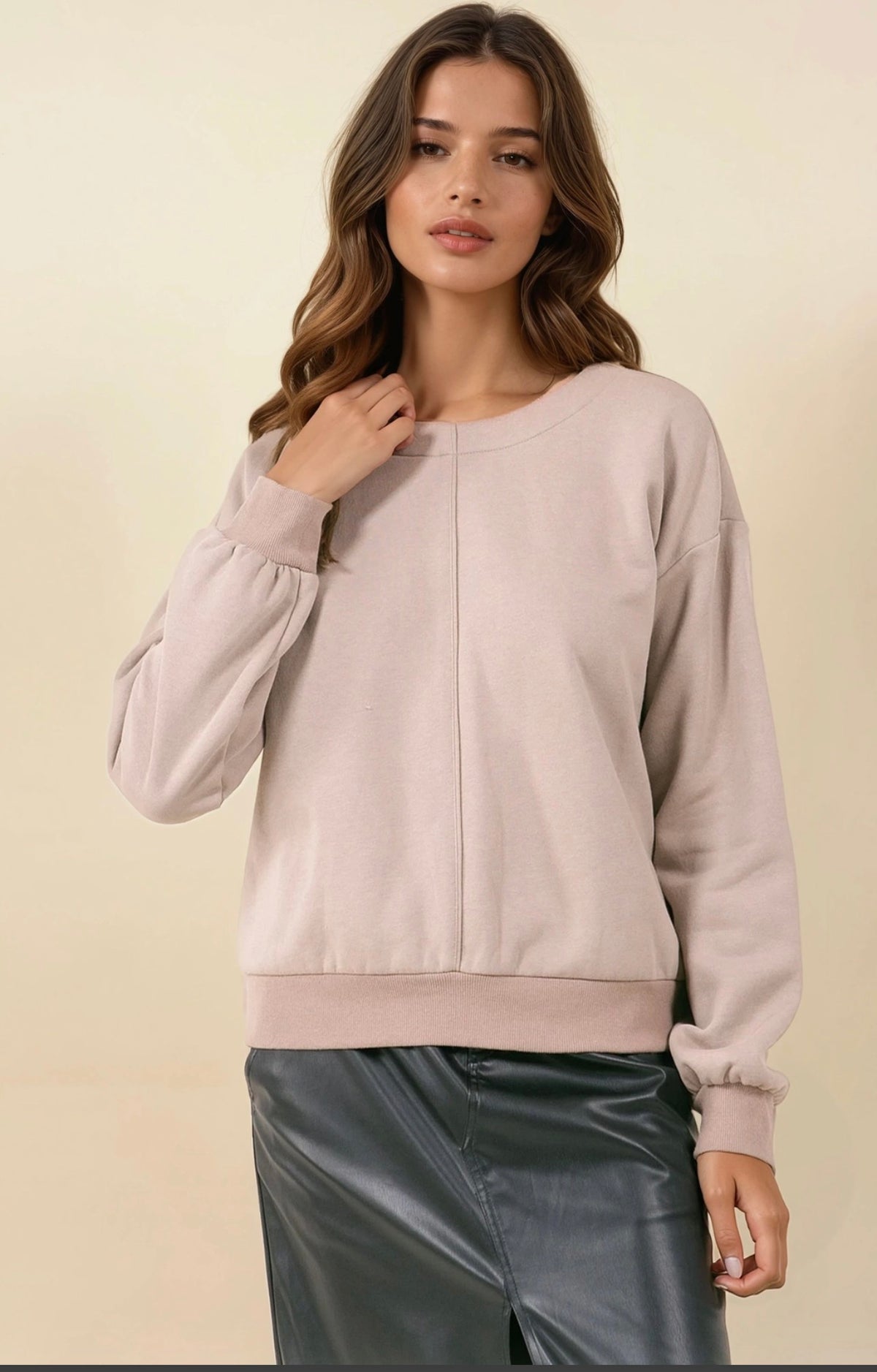 Tie It Up Crew-Market Grey Boutique
