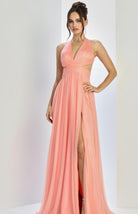 2026 Coral Open Back Detail Gown🤍-Market Grey Boutique