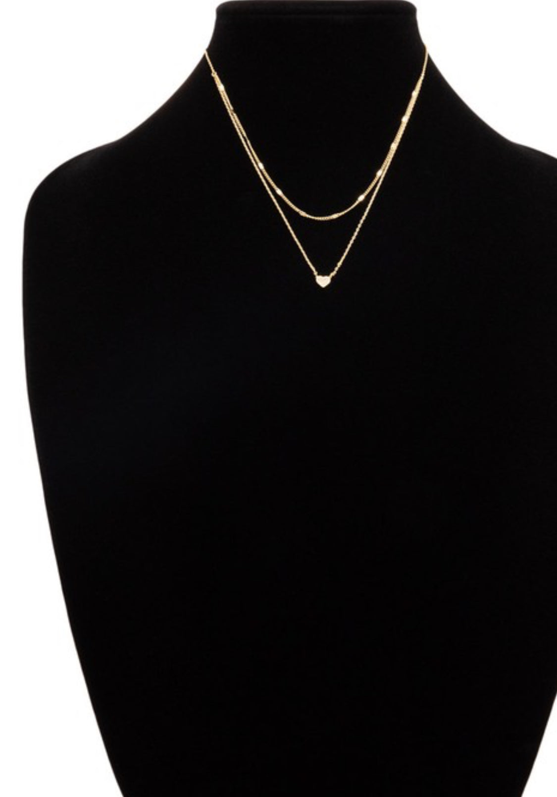 Brass Heart Layered Pendant