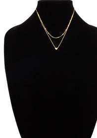 Brass Heart Layered Pendant