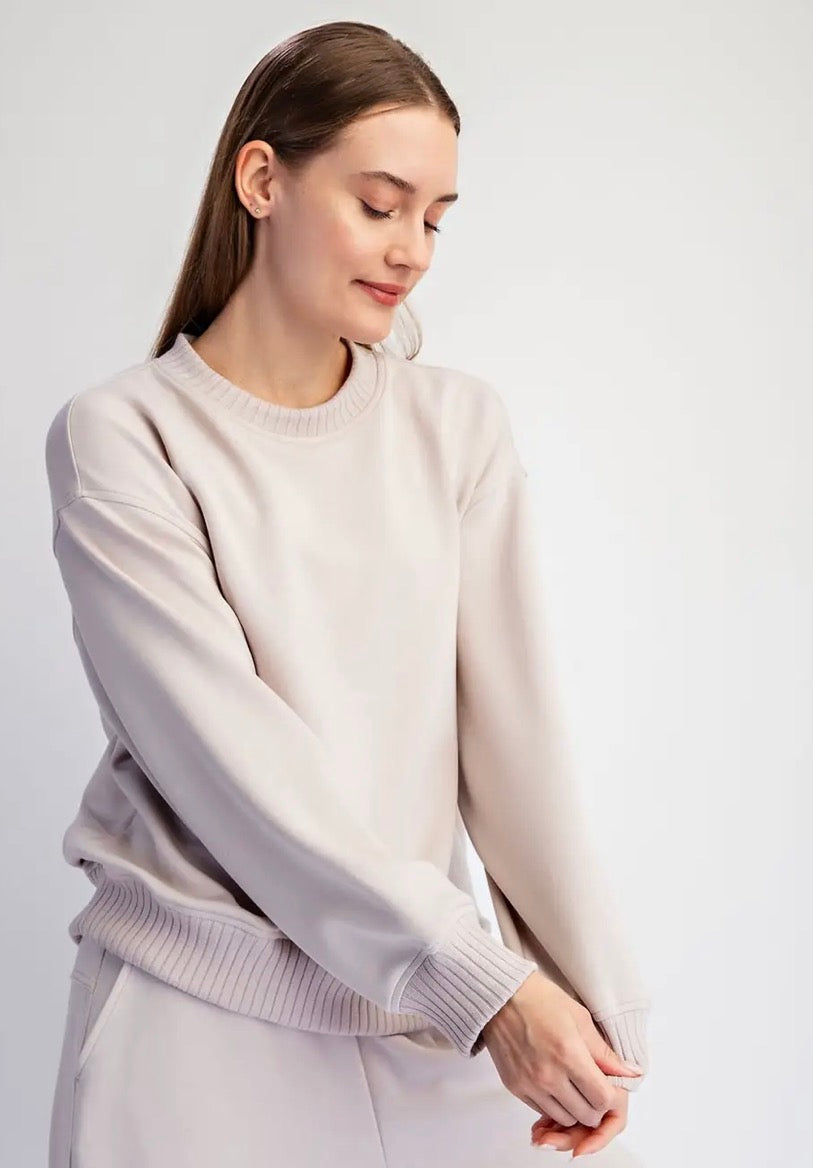 Luxe Scuba Crewneck Sweatshirt
