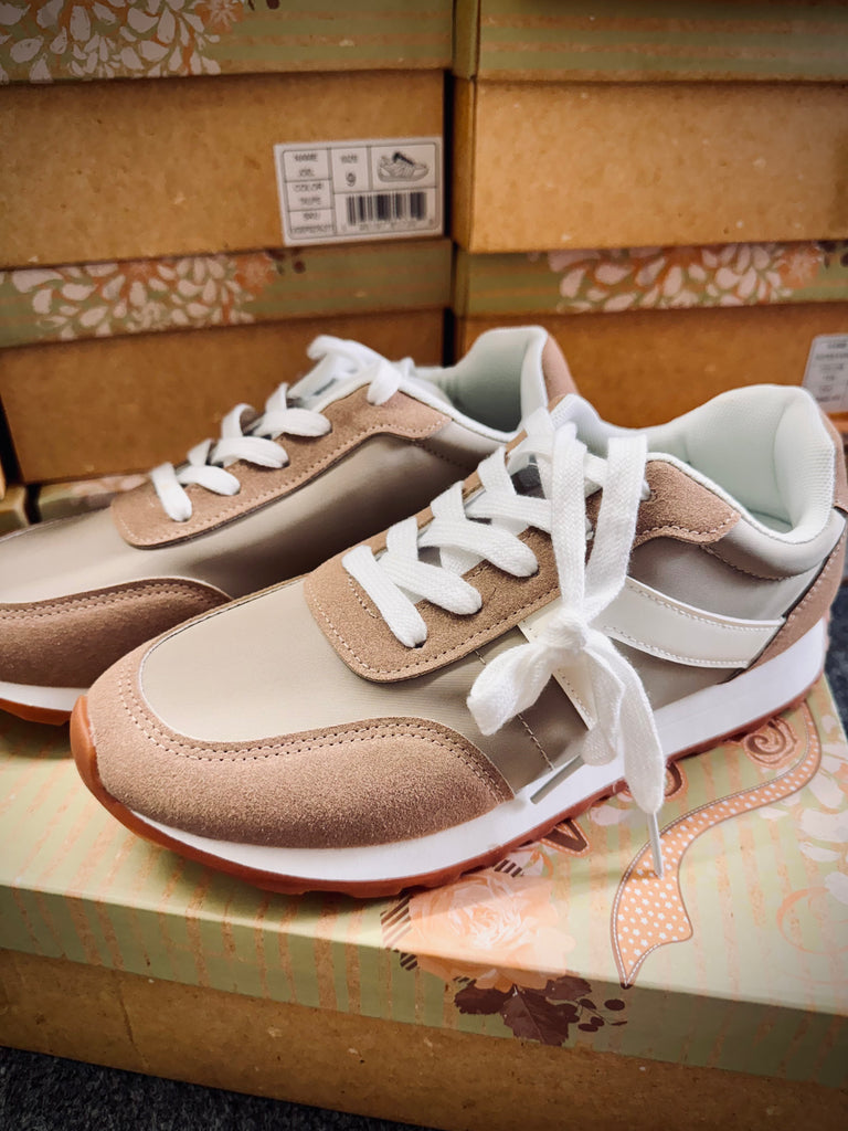 Joel Taupe Lace Up Casual Sneaker