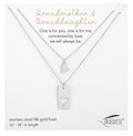 Grandmother/Granddaughter Connected Heart Necklace Set