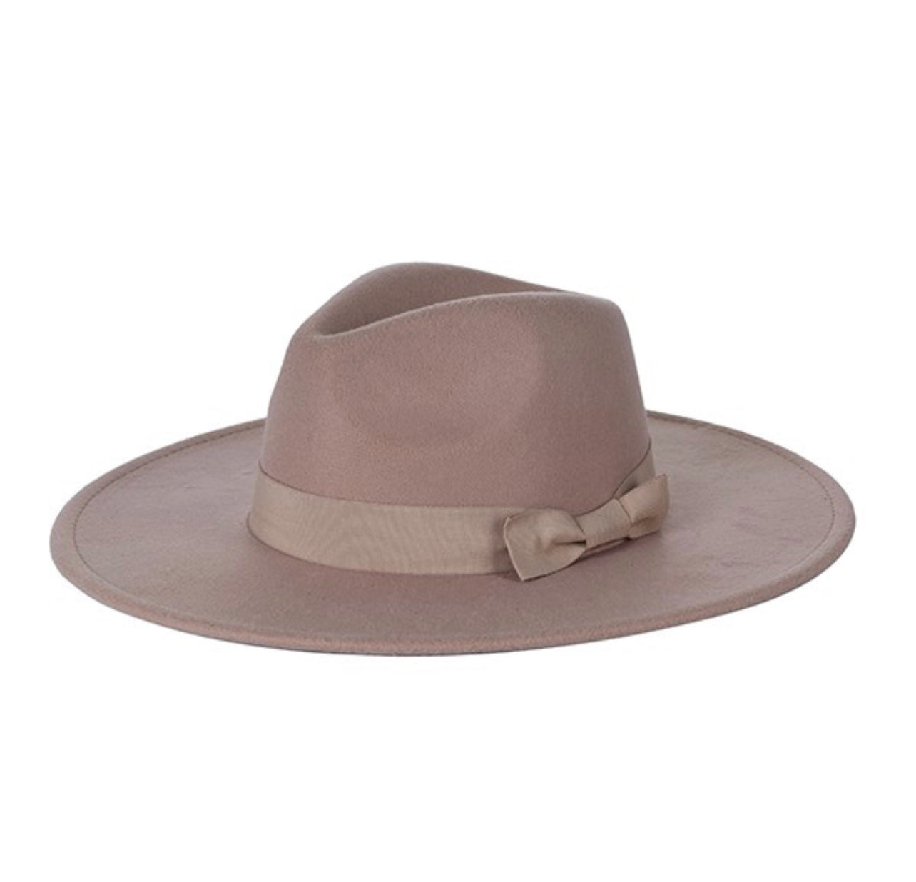 Faux Suede Dark Taupe Fedora