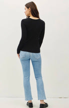 Round Neck Basic Layering Top-Market Grey Boutique