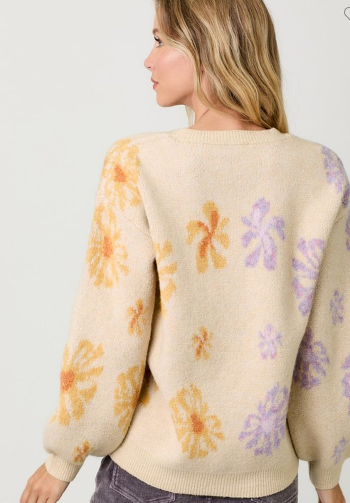 Floral Pullover Sweater