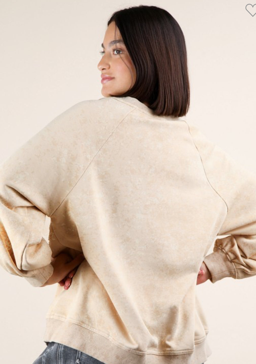 All Natural Lace Trim Crewneck