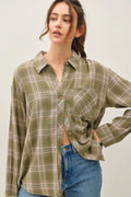 Olive Oversized Flannel