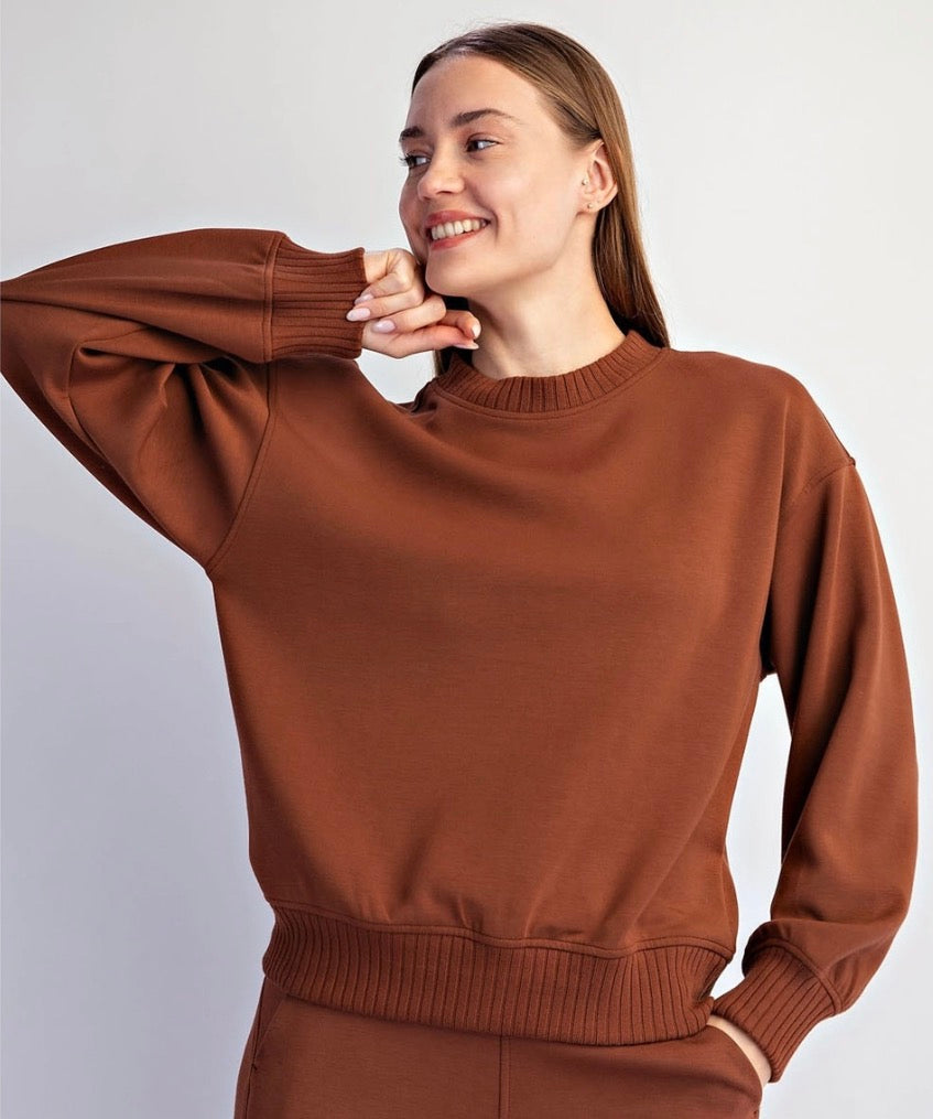 Luxe Scuba Crewneck Sweatshirt