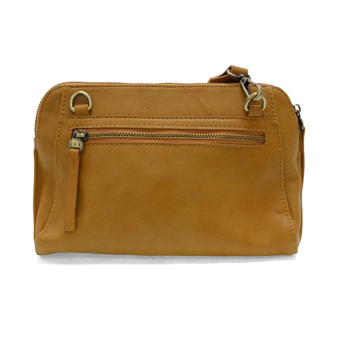 Mustard Gigi Crossbody with Woven Wristlet Strap