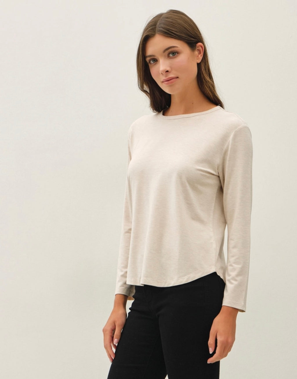 Bamboo Modal Oatmeal Top