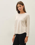 Bamboo Modal Oatmeal Top-Market Grey Boutique