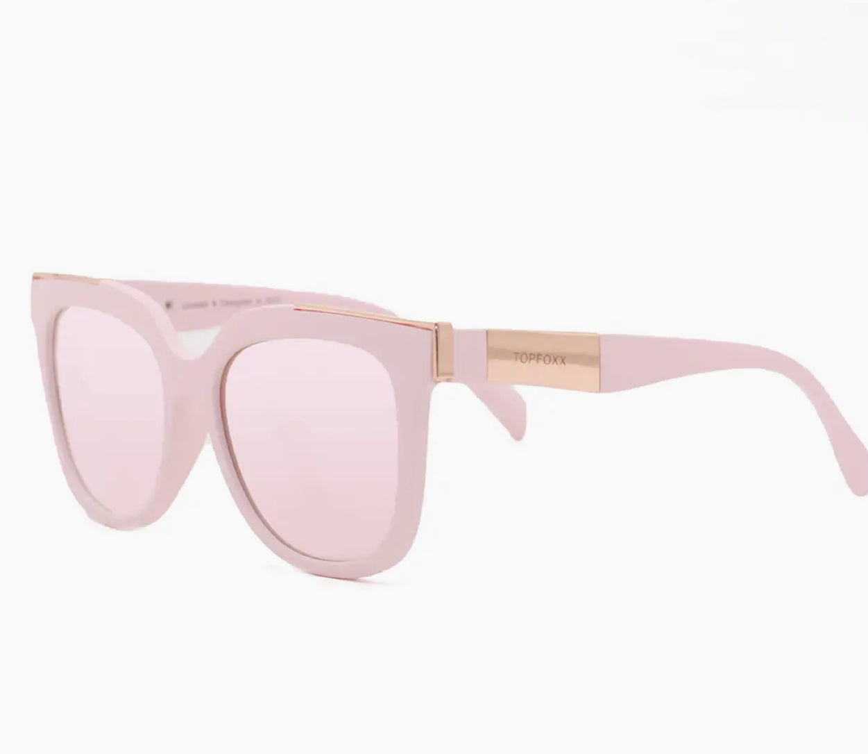 TopFoxx Rose Gold Coco Sunnies-Market Grey Boutique