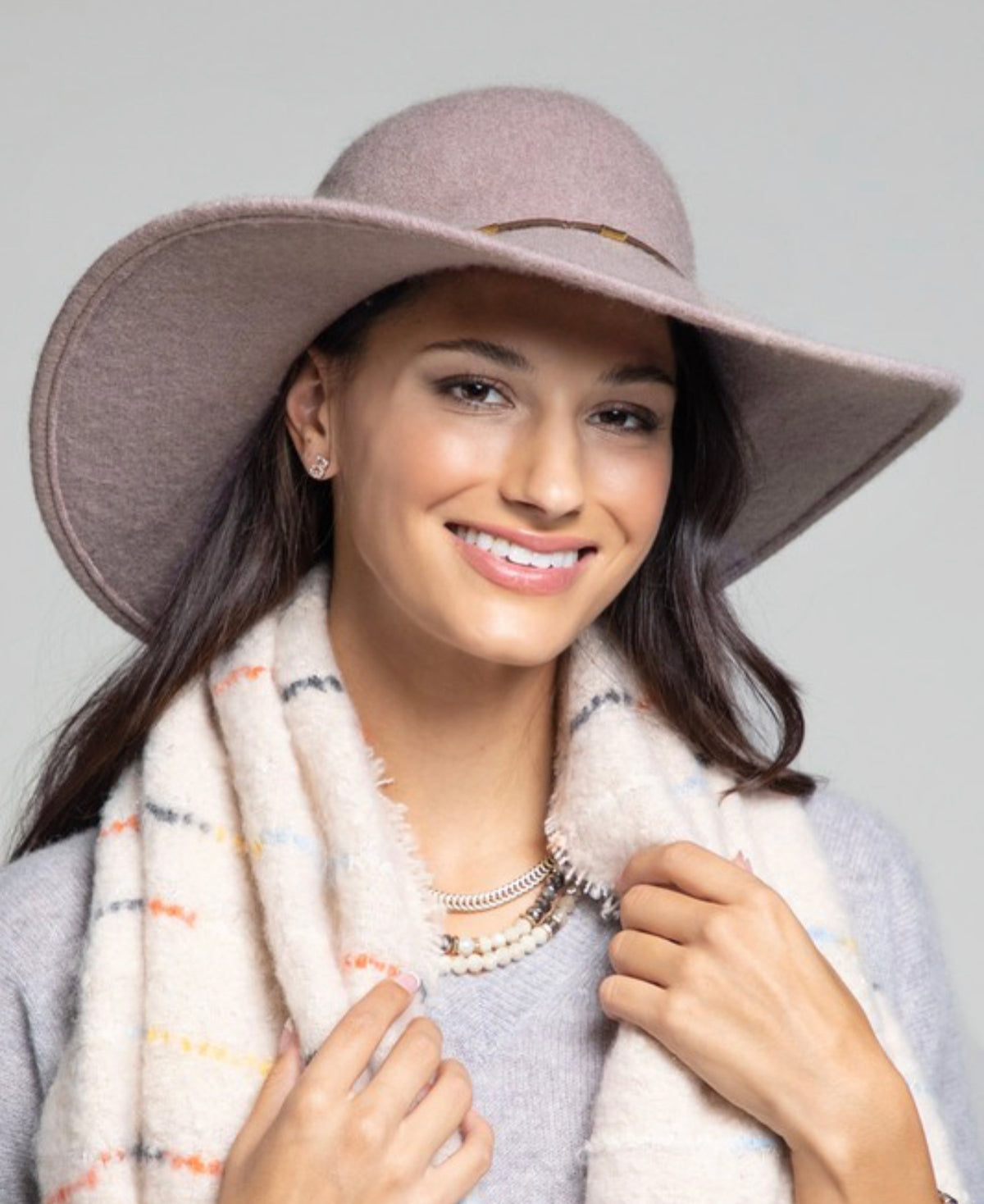 Mauve Maybe Floppy Wool Hat-Market Grey Boutique