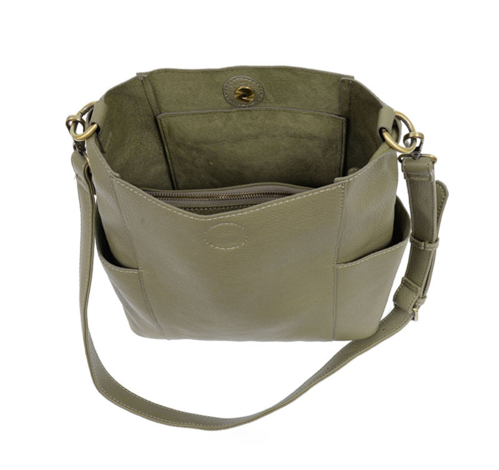 Sage Kayleigh Side Pocket Bucket Bag