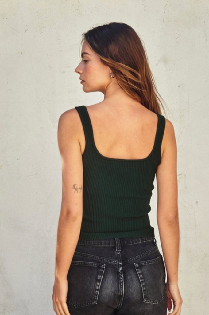 Dark Pine Square Neck Tank