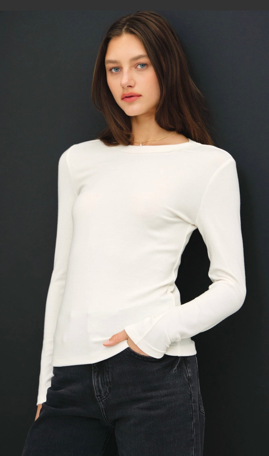 Round Neck Basic Layering Top