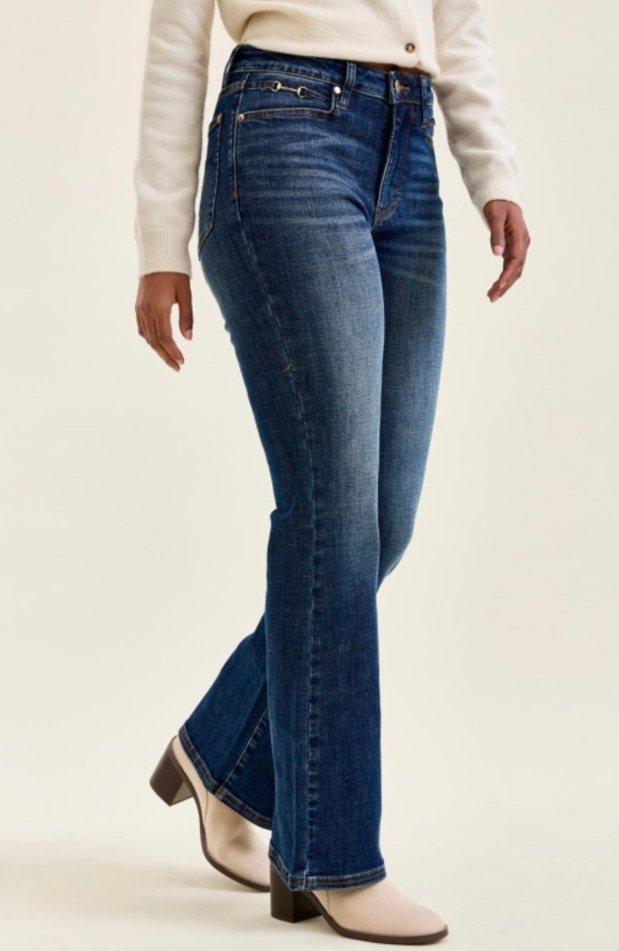JB MidRise Daisy Bootcut Harness Denim