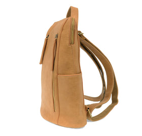 Camel Raegan Double Zipper Backpack