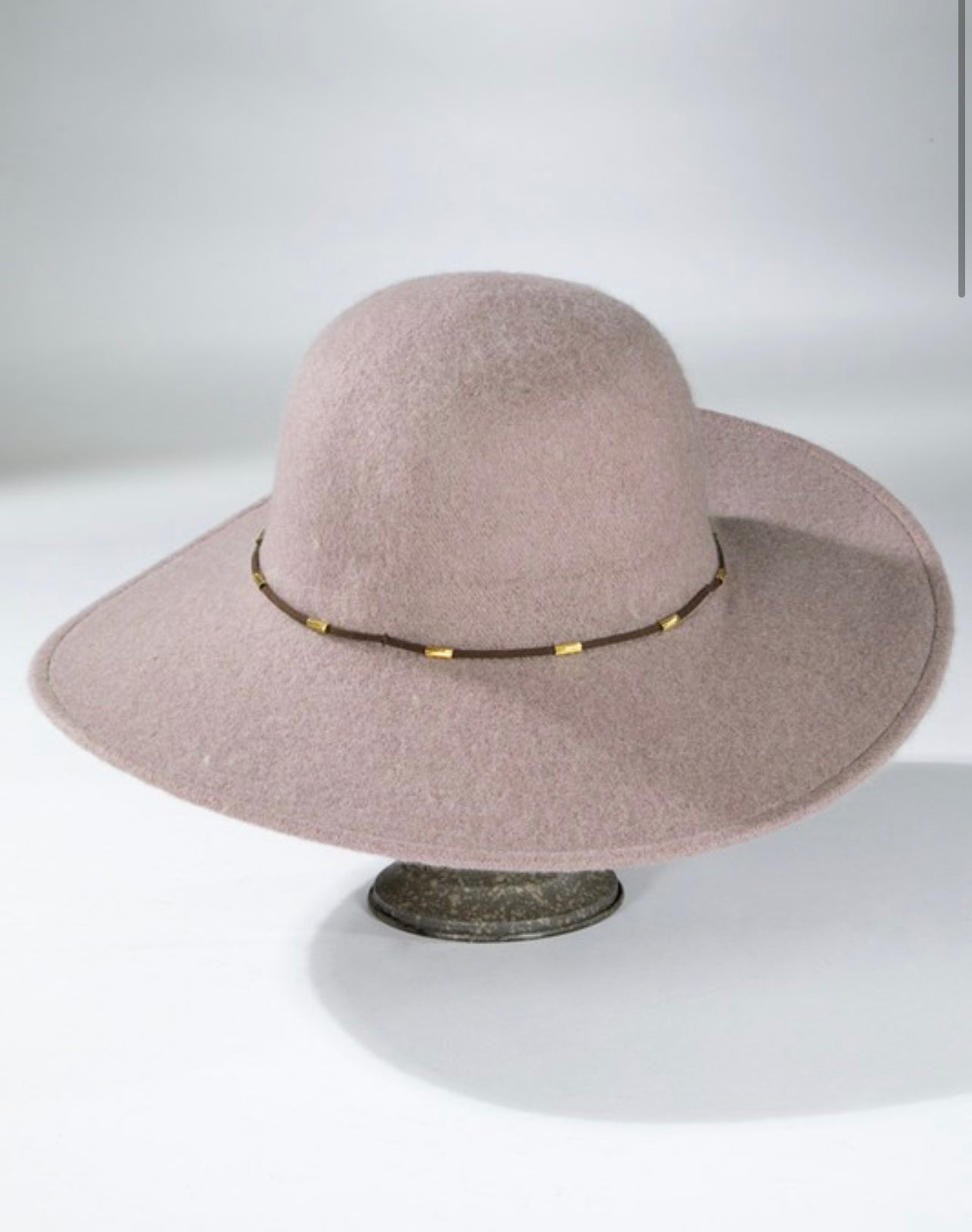 Mauve Maybe Floppy Wool Hat