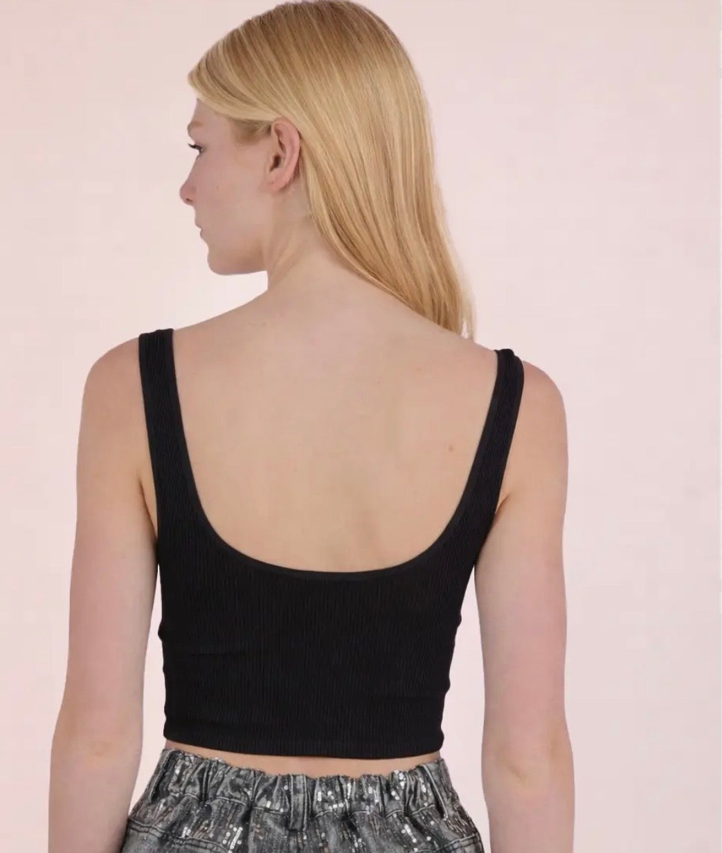 Seamless Ribbed Crop Tank-Market Grey Boutique