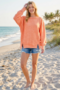 Orange Halo Washed Crewneck - No Pocket
