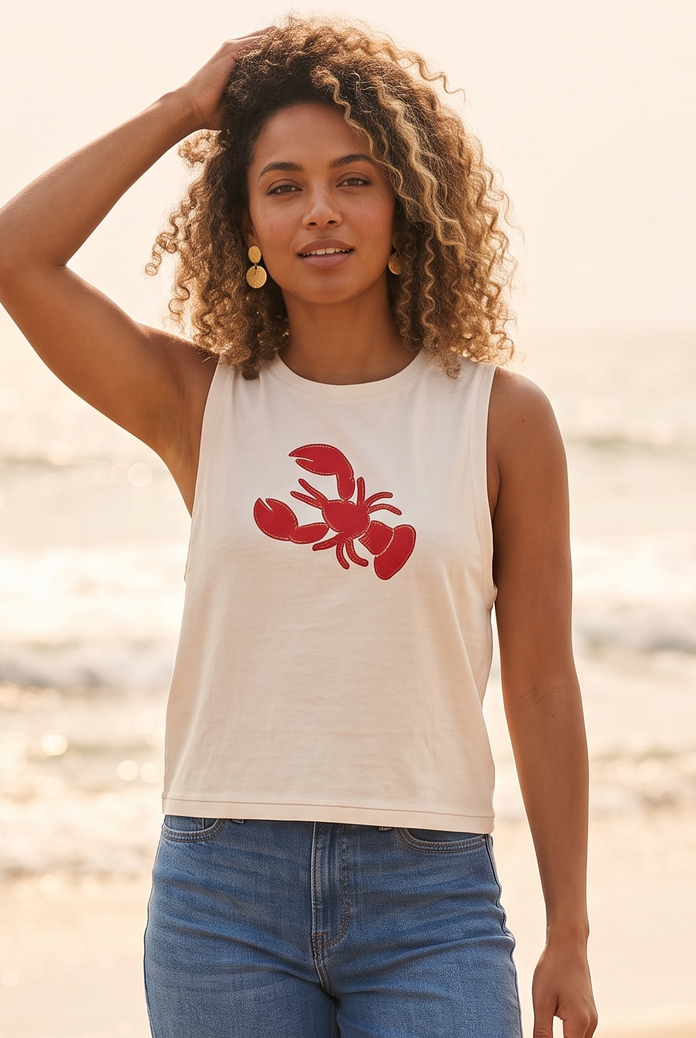 Lobster Embroidered Tank