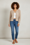 Beige Crochet Cardigan
