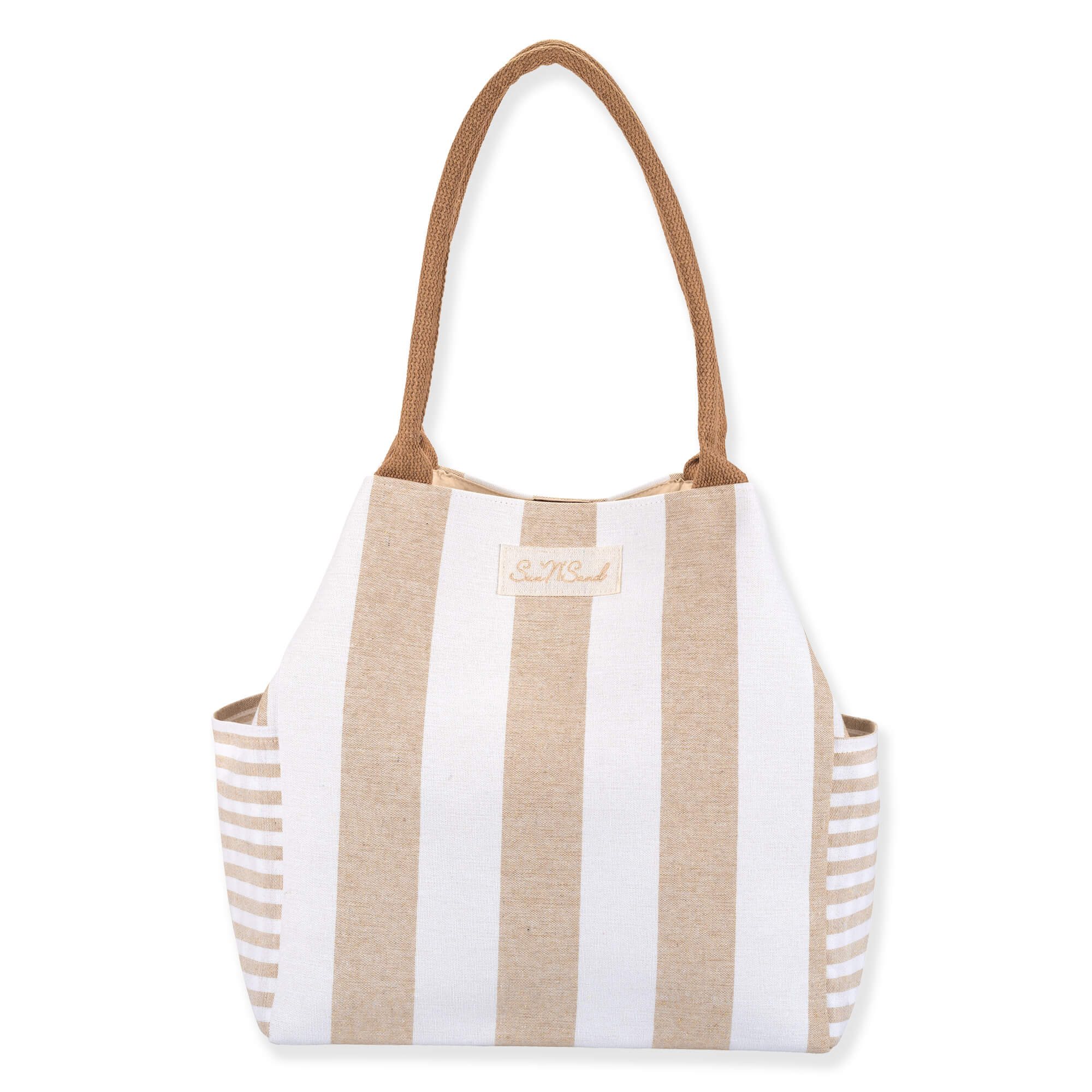 Lagoon Wind - Tan Shoulder Tote-Market Grey Boutique
