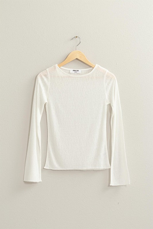 Ivory Lightweight Long Sleeve Top