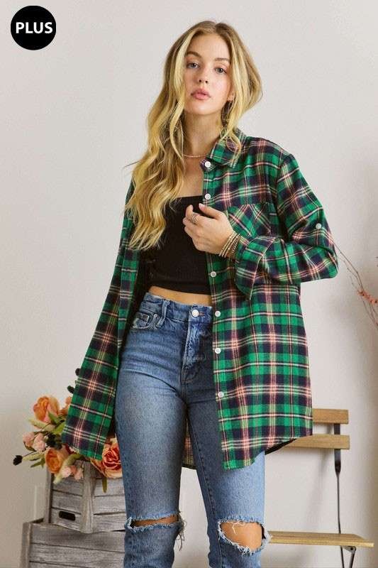 PLUS KELLY FLANNEL SHIRT