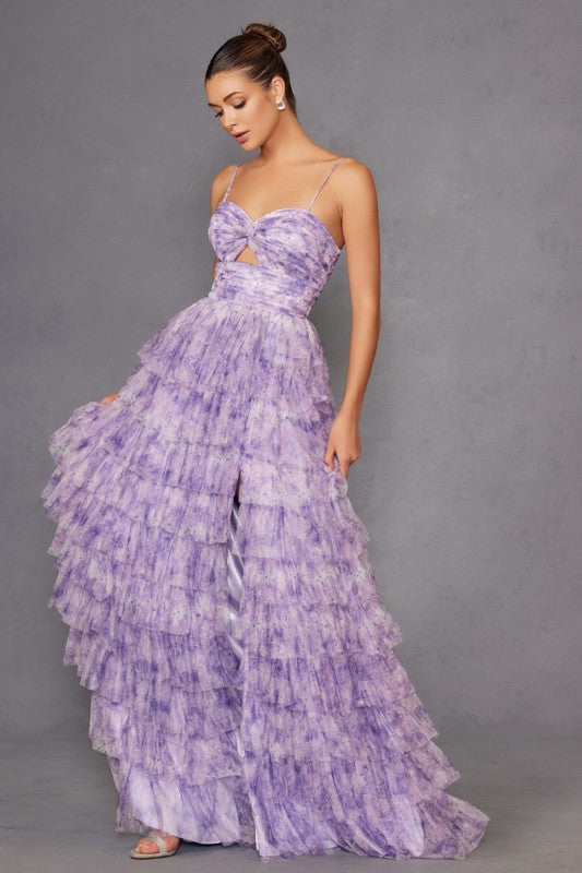 2026 Lilac Strapless Sweetheart Keyhole Gown🤍