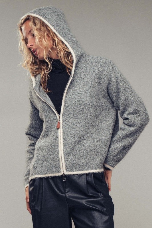 The Matilda Zip Up-Market Grey Boutique
