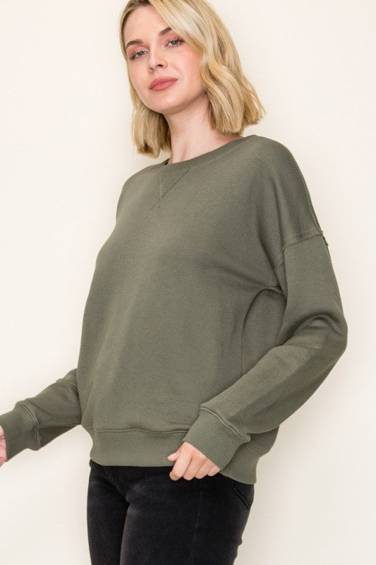 Vintage Fave Olive Crewneck
