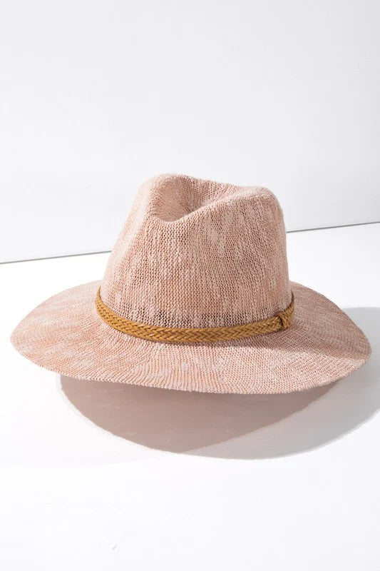 Duo Tone Panama Hat-Market Grey Boutique