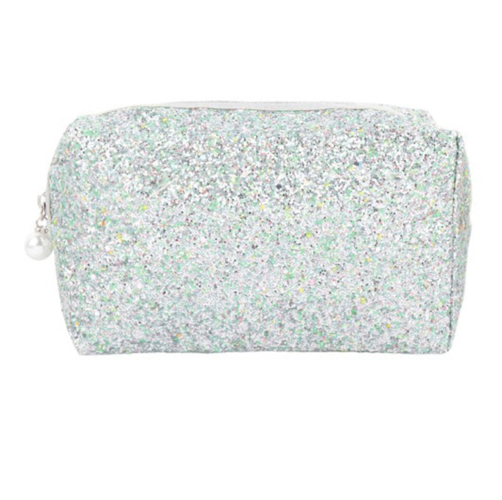 Glitter Pearl Zipper Cosmetic Bag