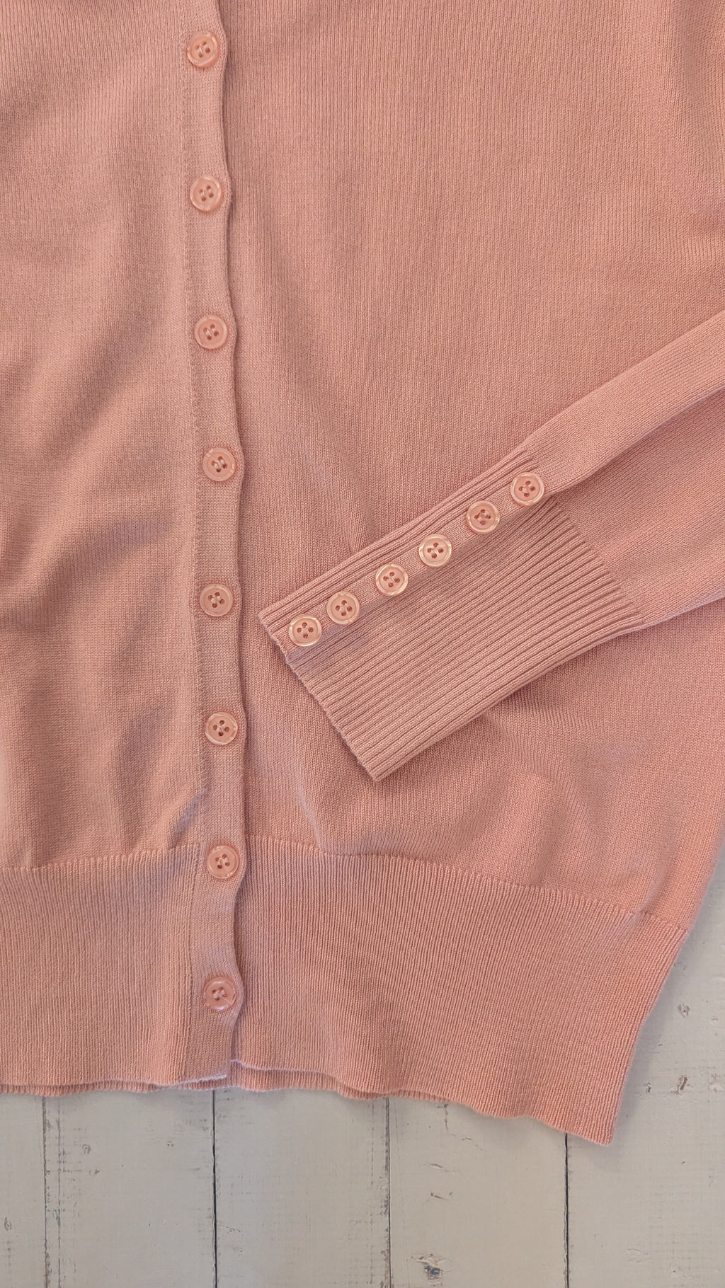 Light Pink V Neck Cardigan