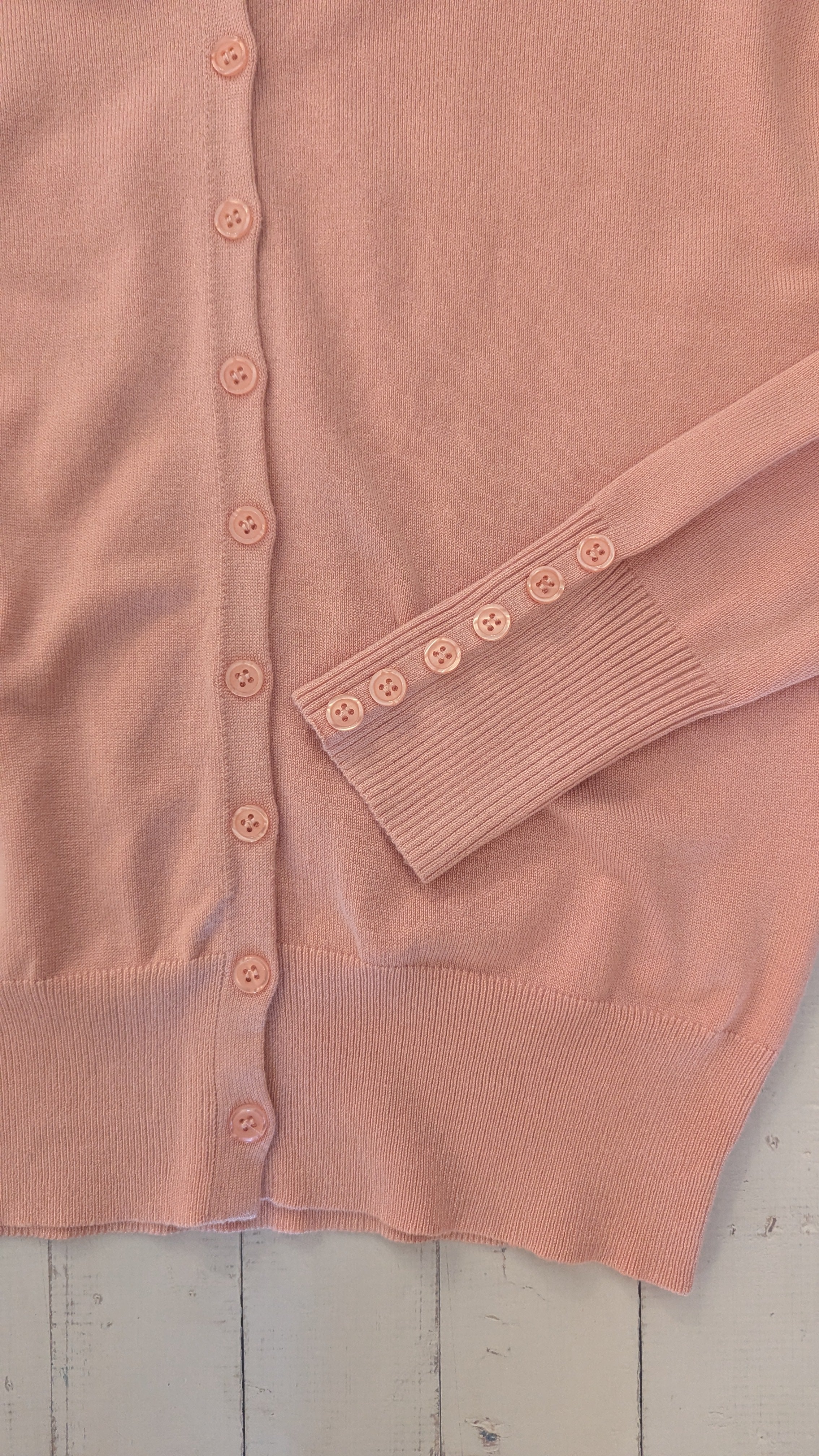 Light Pink V Neck Cardigan