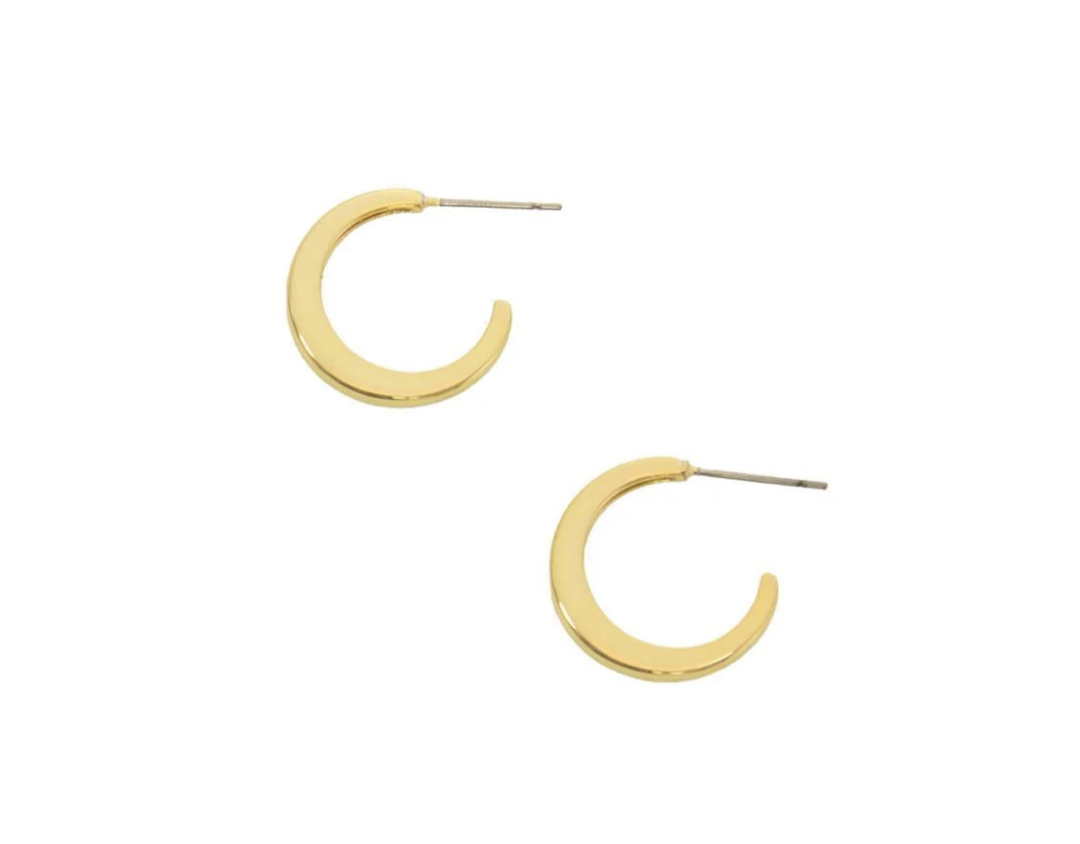 Gold Flat Hoop Earring