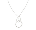 30" Silver Drop Loop Beaded Necklace